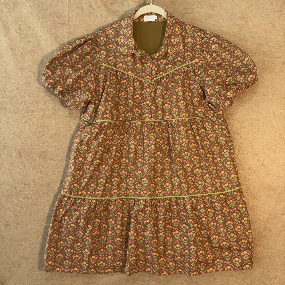 SHOP THE MINT‎ Nursing Dress Womens XXL Brown Babydoll Floral Lined